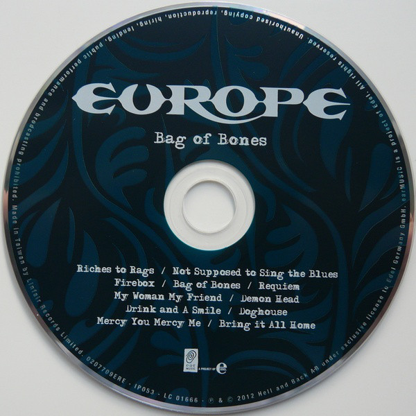 Europe  Bag Of Bones  Taiwan : CD